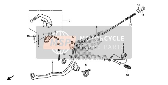 Honda CRF110F 2018 Pedale & Kick Starter Braccio per un 2018 Honda CRF110F