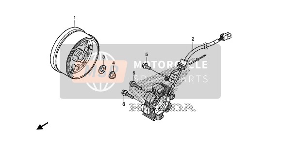 Honda CRF125F 2018 Generator voor een 2018 Honda CRF125F