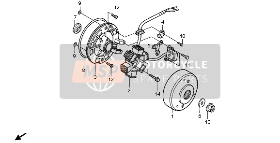 Honda XR70R 1998 GENERATOR für ein 1998 Honda XR70R