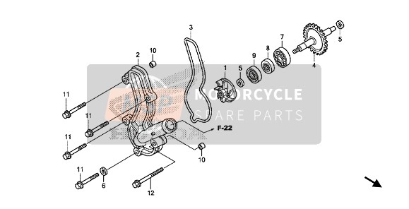 19226KSE670, Gasket, Water Pump, Honda, 1