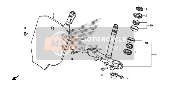 53219GBFK40, Balhoofd, Stuur, Honda, 2