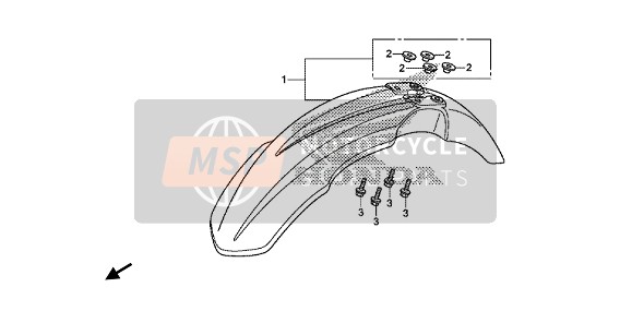 61110KSE000, Fender Sub Assy., Fr., Honda, 0