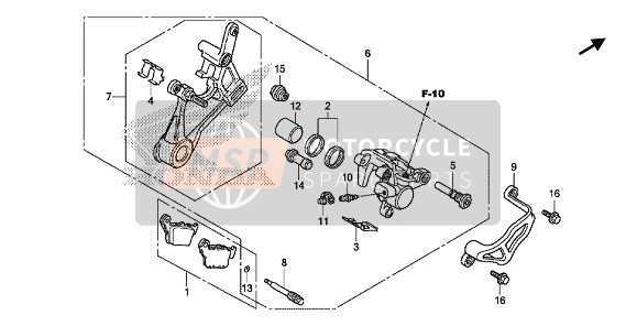 43340MENA20, Guard, Rr. Caliper, Honda, 2