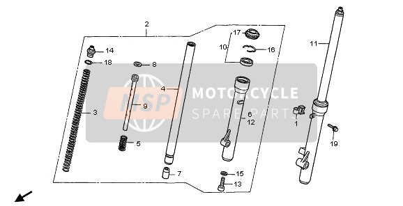 51500GCF671, Fork Assy., L. Fr. (Showa) (###), Honda, 0