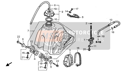 16950GCF671, Cock Assy., Fuel, Honda, 0