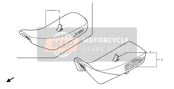 Honda XR70R 1998 Zadel voor een 1998 Honda XR70R