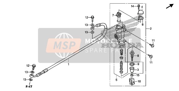 Honda CRF250X 2018 Maître-cylindre de frein arrière pour un 2018 Honda CRF250X