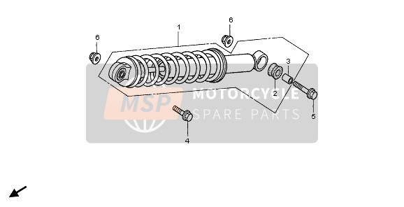 Honda XR70R 1998 Cojín trasero para un 1998 Honda XR70R