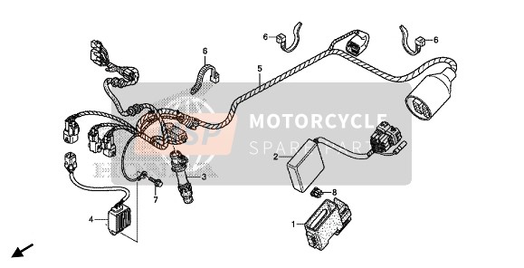 Honda CRF250X 2018 WIRE HARNESS for a 2018 Honda CRF250X