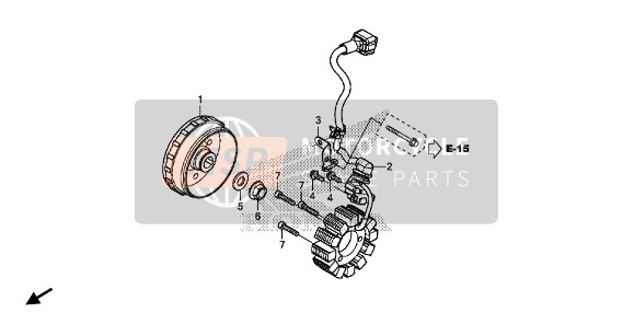 31110MKEA01, Flywheel Comp., Honda, 0