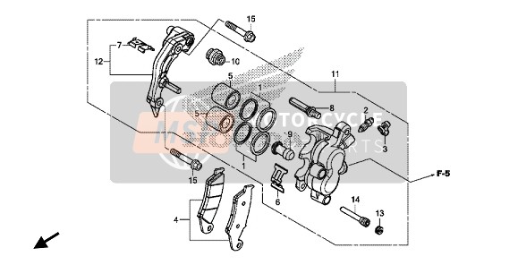 Honda CRF450R 2018 Étrier de frein avant pour un 2018 Honda CRF450R