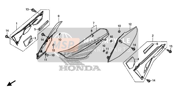 Honda CRF450R 2018 Asiento & Cubierta lateral para un 2018 Honda CRF450R