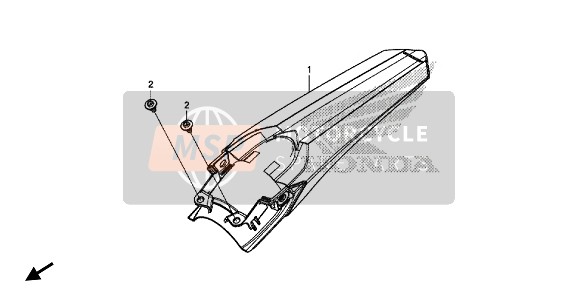 Honda CRF450R 2018 Achterspatbord voor een 2018 Honda CRF450R