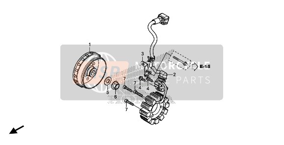 Honda CRF450RX 2018 GENERATOR for a 2018 Honda CRF450RX