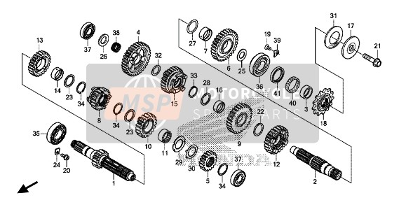 Honda CRF450RX 2018 TRANSMISSION for a 2018 Honda CRF450RX