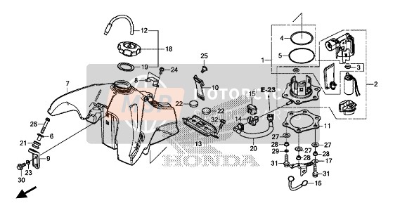 17521MENA30, Tube Comp., Fuel Cap Breather, Honda, 1