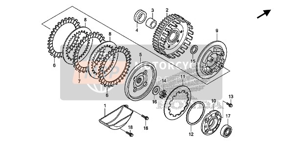 Honda CRF110F 2019 Embrague para un 2019 Honda CRF110F