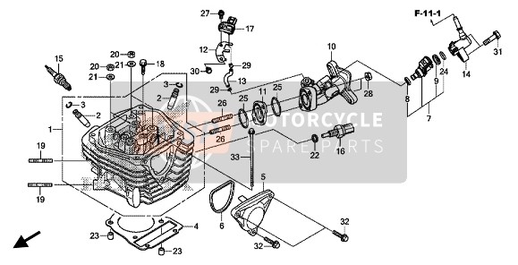 Honda CRF125FB 2019 Culasse pour un 2019 Honda CRF125FB