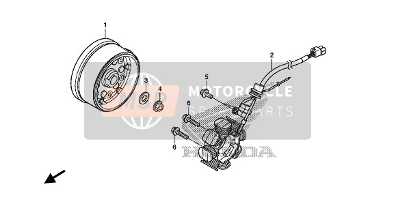 Honda CRF125FB 2019 Générateur pour un 2019 Honda CRF125FB