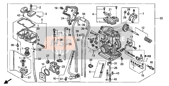 Honda CRF150RB 2019 Carburateur voor een 2019 Honda CRF150RB