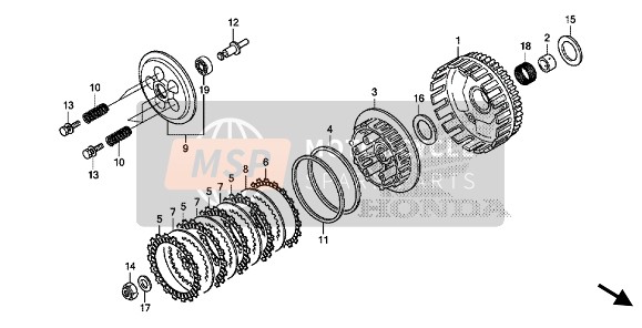 Honda CRF250LA 2019 CLUTCH for a 2019 Honda CRF250LA