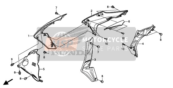 19075KZZN00ZA, Set Protezione,  Posterior, Honda, 0