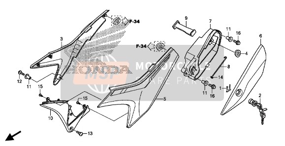 83600KZZN00ZA, Cover Set, L. Side (Wl) *TYPE1* (TYPE1 ), Honda, 0