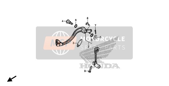 Honda CRF250R 2019 Pedale per un 2019 Honda CRF250R