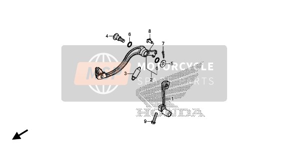 Honda CRF250R 2019 Pédale pour un 2019 Honda CRF250R