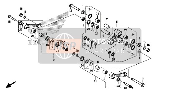 Honda CRF250R 2019 CUSHION ARM for a 2019 Honda CRF250R