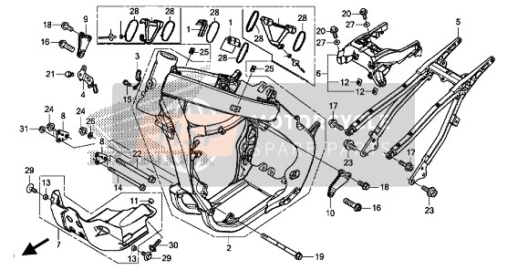 Honda CRF250RX 2019 FRAME BODY for a 2019 Honda CRF250RX