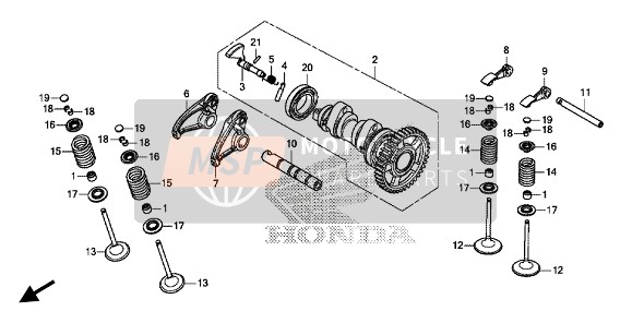 14971MEB670, Vulplaatje, Klepstoter (2, Honda, 3