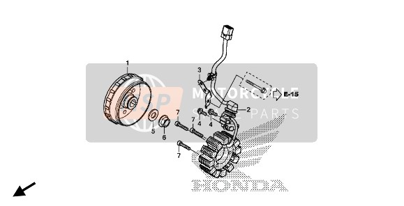 Honda CRF450RX 2019 Generator voor een 2019 Honda CRF450RX