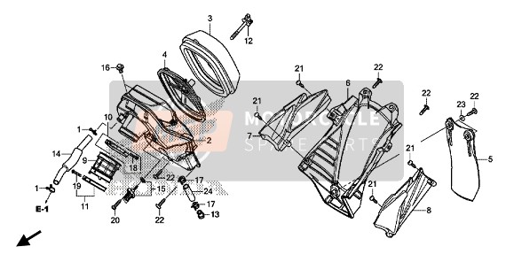 Honda CRF450RX 2019 Filtro de aire para un 2019 Honda CRF450RX