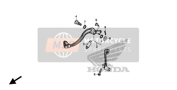 Honda CRF450RX 2019 Pédale pour un 2019 Honda CRF450RX