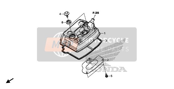 Honda CRF250R 2020 Cubierta de tapa de cilindro para un 2020 Honda CRF250R