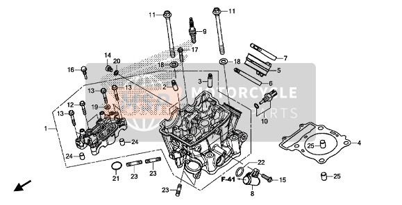 Honda CRF250R 2020 Testata per un 2020 Honda CRF250R