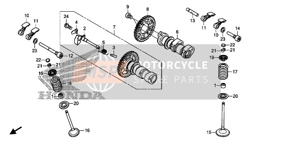 Honda CRF250R 2020 Arbre À Cames & Soupape pour un 2020 Honda CRF250R