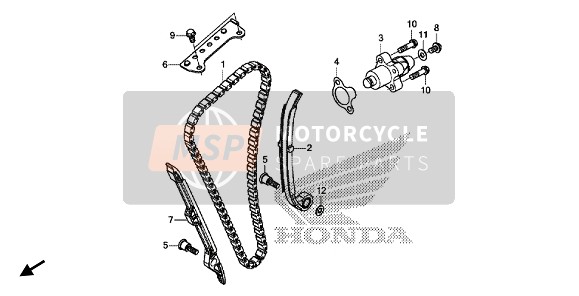 Honda CRF250R 2020 Nokkenasketting & Spanner voor een 2020 Honda CRF250R