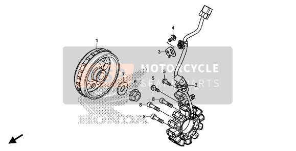 32112K95A60, Stay, Harness, Honda, 0