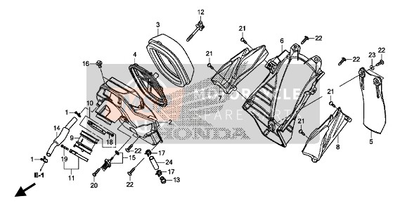 17291MEB670, Bolt, Air Cleaner Element Setting, Honda, 1