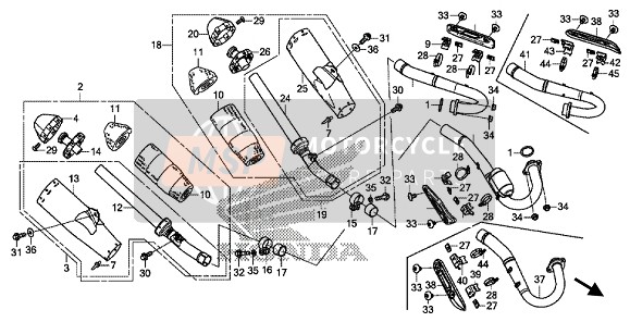 18461K95D60, Body Comp., L. Muffler, Honda, 0