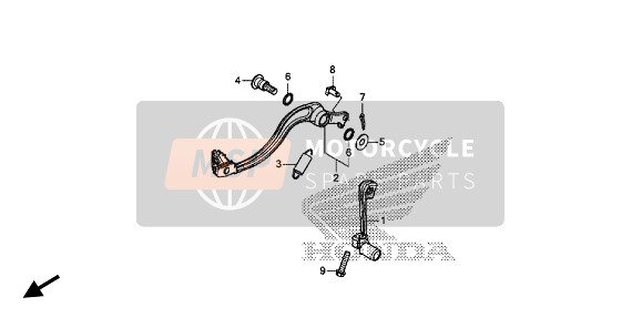 Honda CRF250R 2020 Pédale pour un 2020 Honda CRF250R