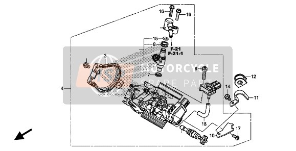 Honda CRF250RX 2020 THROTTLE BODY for a 2020 Honda CRF250RX