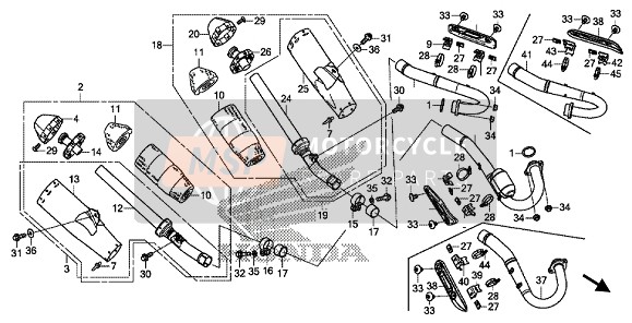 Honda CRF250RX 2020 Silencieux d'échappement pour un 2020 Honda CRF250RX