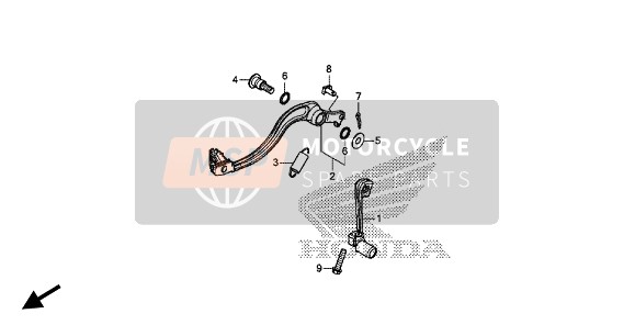 Honda CRF250RX 2020 Pedal para un 2020 Honda CRF250RX