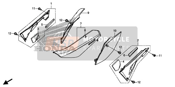 Honda CRF450L 2020 Siège & Couvercle latéral pour un 2020 Honda CRF450L