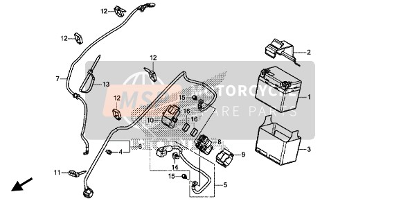 Honda CRF450L 2020 Batteria per un 2020 Honda CRF450L