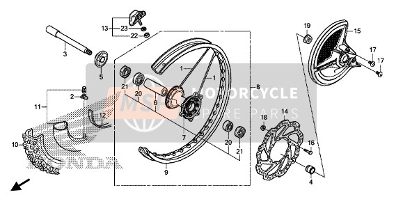 Honda CRF450R 2020 FRONT WHEEL for a 2020 Honda CRF450R