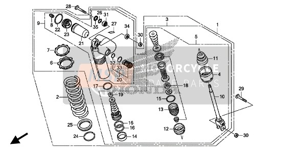 Honda CRF450R 2020 Cuscino posteriore per un 2020 Honda CRF450R